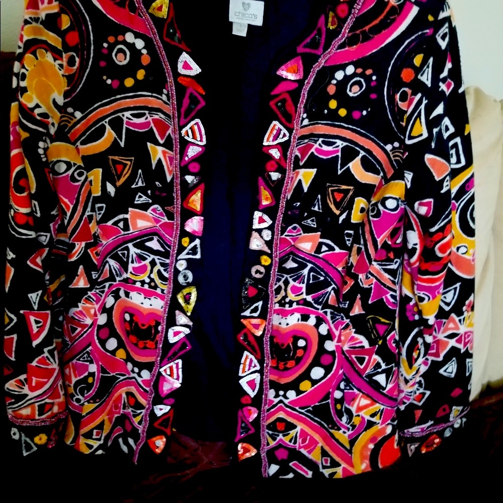 Chico’s multi color blazer